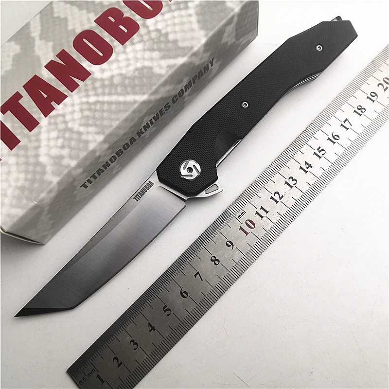 TITANOBOA T201/T202 Flipper D2 Folding Knife 60HRC TANTO Blade G10 Handle Ceramic Ball Bearing Pocket EDC Outdoor Camping | Инструменты