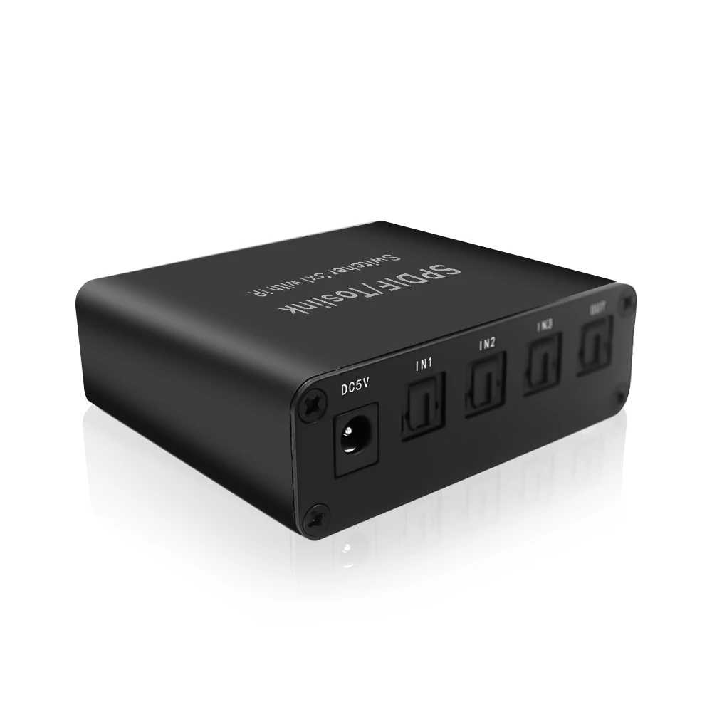 3 в 1 из SPDIF Toslink Цифровой оптический аудио переключатель с IR HD 3x1 Алюминиевый SPDIF коммутатор 3X1 поддержка LPCM2.0/DTS/Dolby-AC3