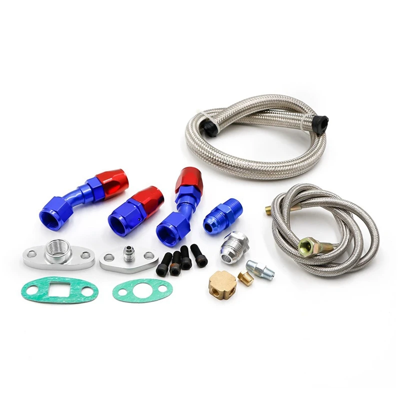 T3/T4/T04E Turbine Adapter Kit Turbine Oil Supply Tubing Kit