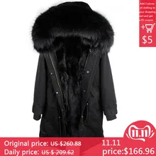 Шуба пальто женское Новая мужская парка мех Зимний жакет Мех енота Капюшон пальто Подклад мех енота Меховое пальто