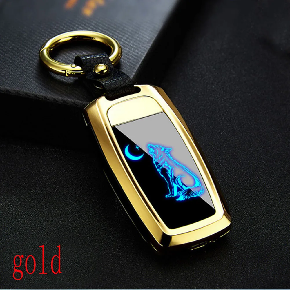 USB Зажигалка-Фонарик светодиодный экран Ключ Пряжка