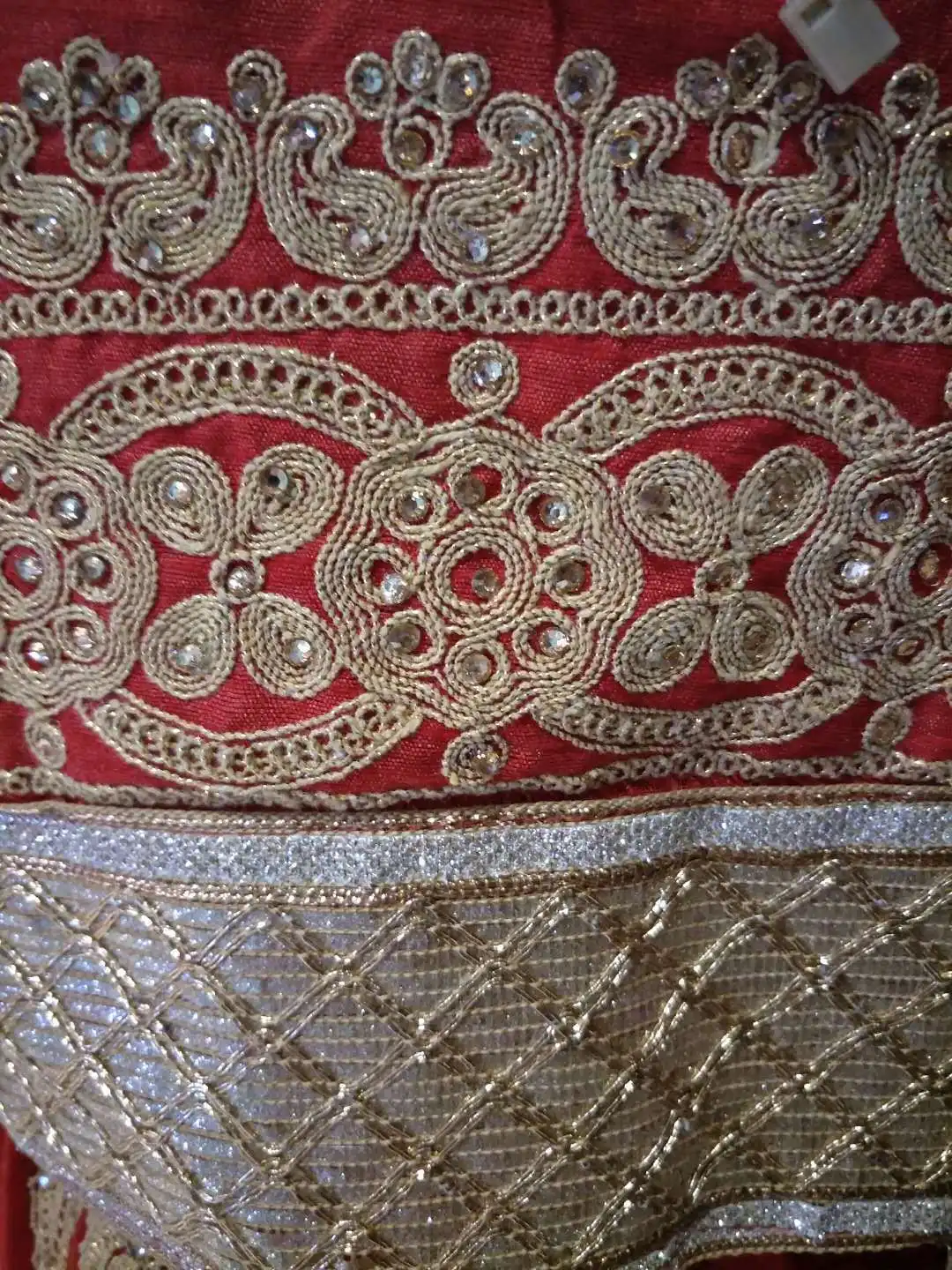Сари Индия Тяжелая полная вышивка роскошное красное индийское платье невесты тяжелая промышленность Пномпень ногтей жемчуг Lehenga ЧОЛИ сари