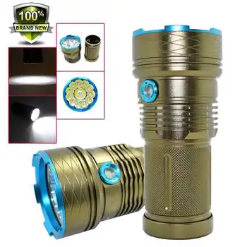 

Ultra Bright 10000 Lumen T6 LED Torch Self Defense Lanterna 3 Modes Waterproof 12 Leds Flashlight Lamp for Camping Hunting