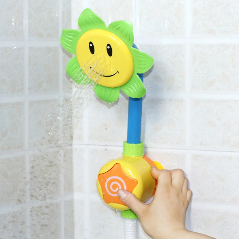 Baby Bath Toy Sunflower Shower Water Spouting Rotary Table Waterwheel GIRL'S And BOY'S 3-Year-Old Infant Child Water Toys