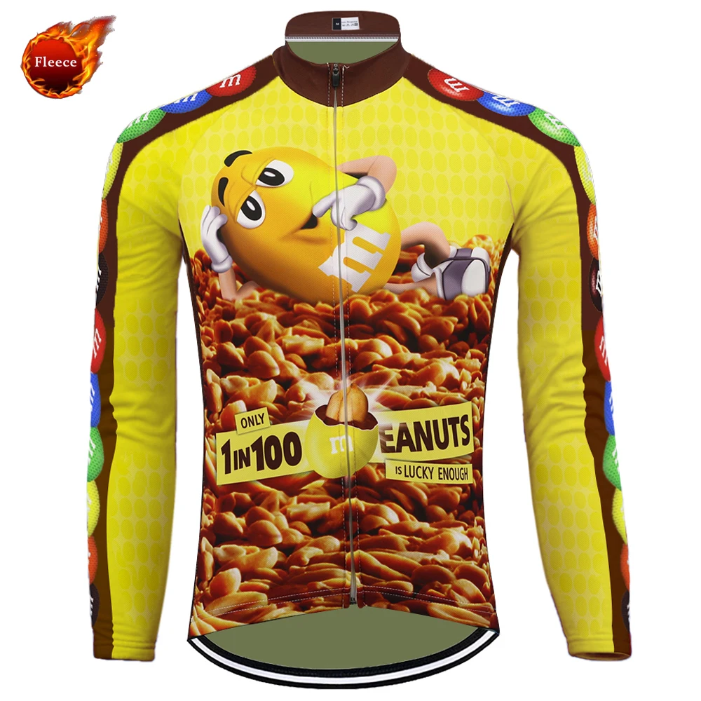 winter fleece Hot classic retro cycling jersey Men long sleeve cycling clothing winter fleece and Spring Autumn thin MTB maillot ciclismo ALL - Цвет: winter fleece