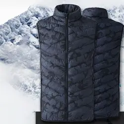 Теплый жилет унисекс с электрическим подогревом и USB, 3 режима, зимняя перезаряжаемая куртка с подогревом, 8 часов нагрева, 45 ℃, в буквальном