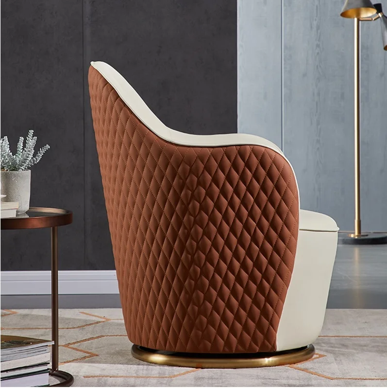 Вращающийся стул для отдыха с обивкой из эко-кожи/вращающийся 360 градусов