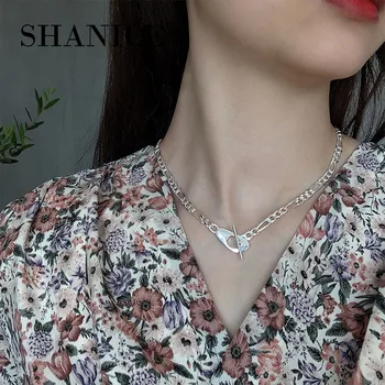 

SHANICE 100% 925 Sterling Silver Punk Hip Hop Necklaces Statement Chunky Heavy Choker Necklaces Collar for Women Jewelry