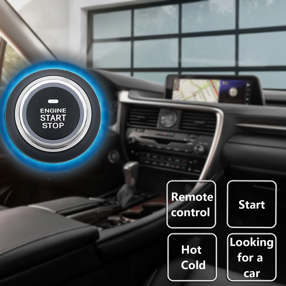 12 В Автомобильная сигнализация пассивный бесключевая одна кнопка Пуск система дистанционного управления Центральный замок для авто кнопка запуска стоп ПКЕ для Toyota