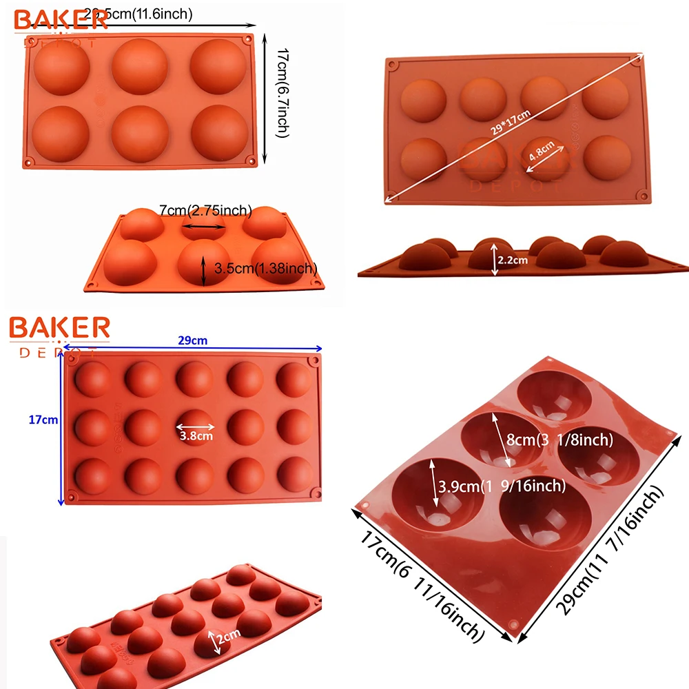 BAKER DEPOT силиконовая форма для формы для изготовления мыла, шоколада, круглая форма для выпечки торта, Форма мыла ручной работы для пудинга и желе, форма для выпечки кондитерских изделий