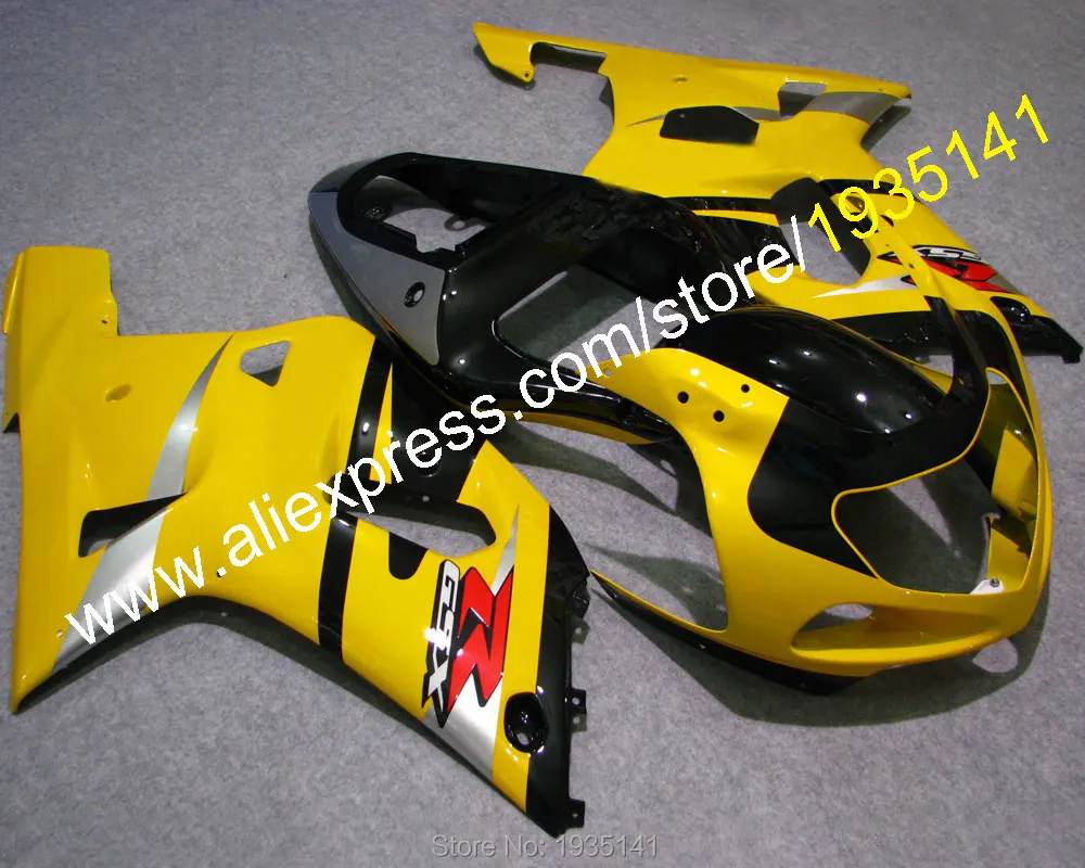 Для Suzuki GSXR600 GSXR750 K1 01 02 03 GSX-R600 GSX-R750 2001 2002 2003 желтый неоригинальный обтекатель на мотоцикл(литья под давлением