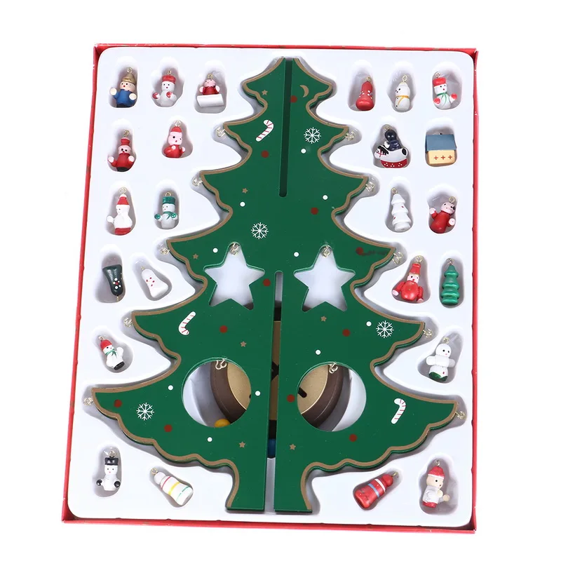 DIY подарки, Новогоднее украшение стола, рождественская елка, Настольный Декор для дома, детские игрушки, искусственная деревянная елка