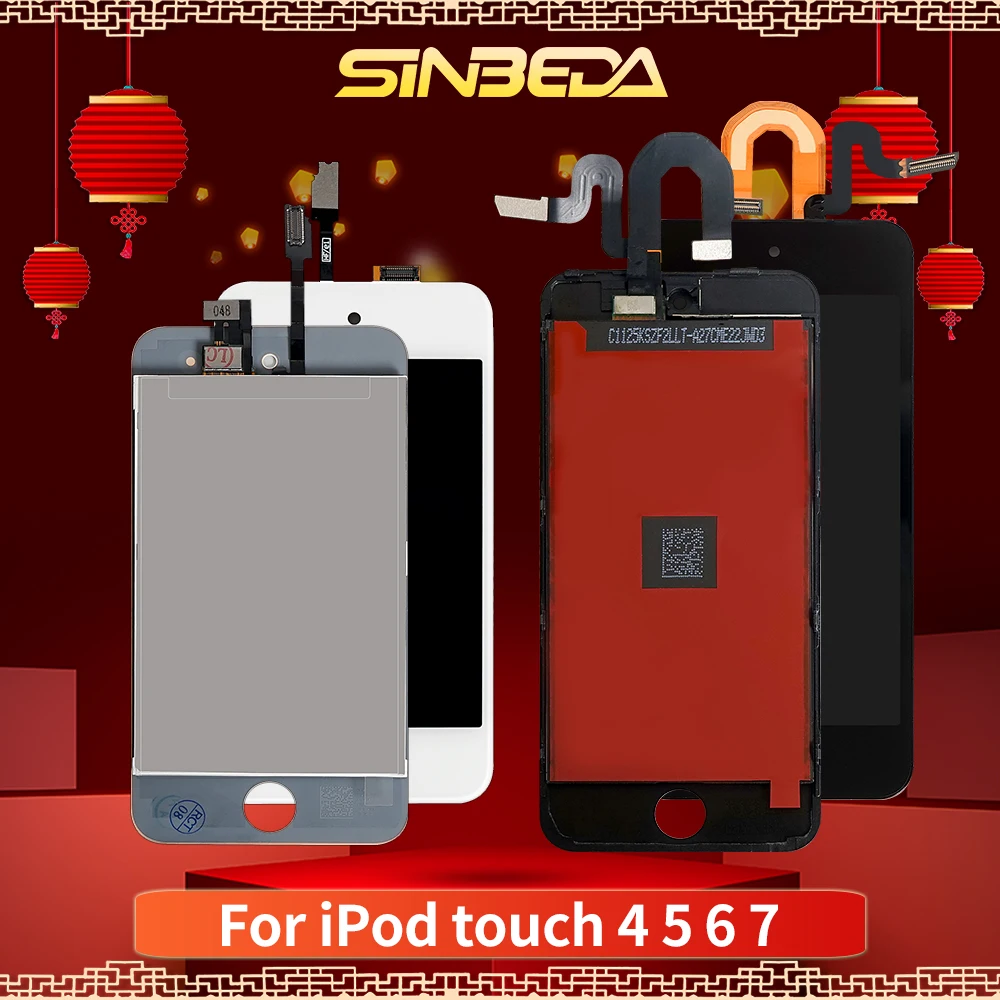 Kopen Sinbeda Lcd Display Voor Ipod Touch 4 5 6 7 Lcd Touch Screen Digitizer Vergadering Gratis Tool Adhesive Voor Ipod touch 4 5 6 7 Display