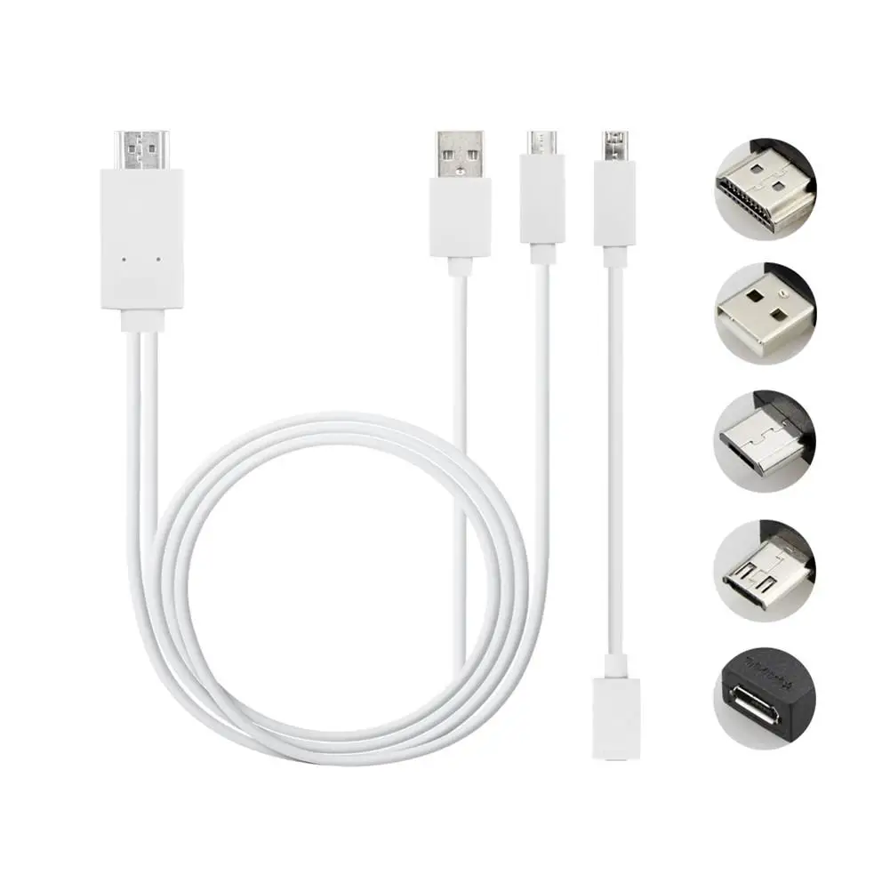 HDMI HDTV кабель адаптер для samsung Galaxy S2 S3 S4 S5 Note 2 3 1080P HD Android телефон к HDMI адаптер Универсальный интерфейс