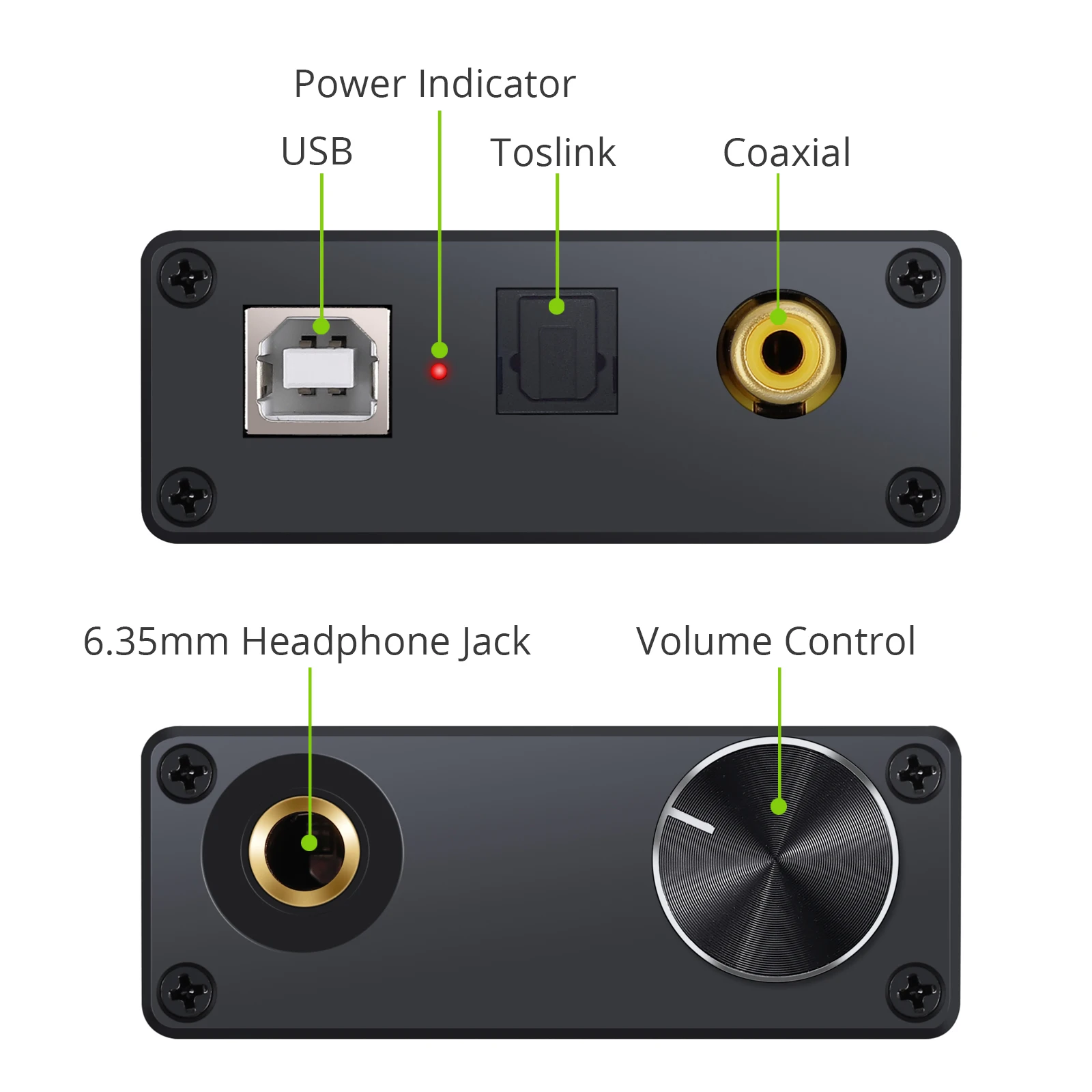 eSYNiC USB DAC Audio Converter with Headphone Amplifier 6 35mm to 3 5mm Audio USB to Coaxial S PDIF Converter Digital to Analog