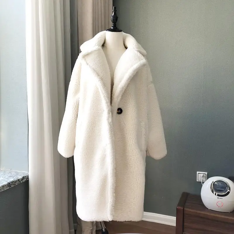 Teddy Coats Women Winter Oversized Long Pink Thick Faux Fur Teddy Jackets Ladies Warm Leopard Fur Coats Plush Overcoats