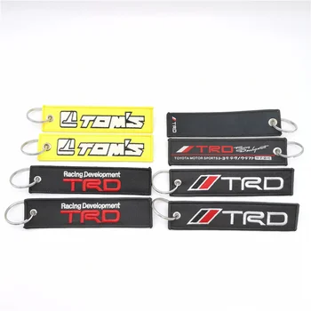 

Hot Sales Black TRD TOM’S Modified Racing Style Embroidery Key Chain Keyring for Toyota Corolla Yaris Camry