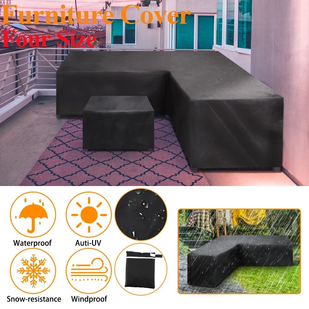 Waterproof Furniture Rain cover Outdoor L Shape Corner Sofa Cover