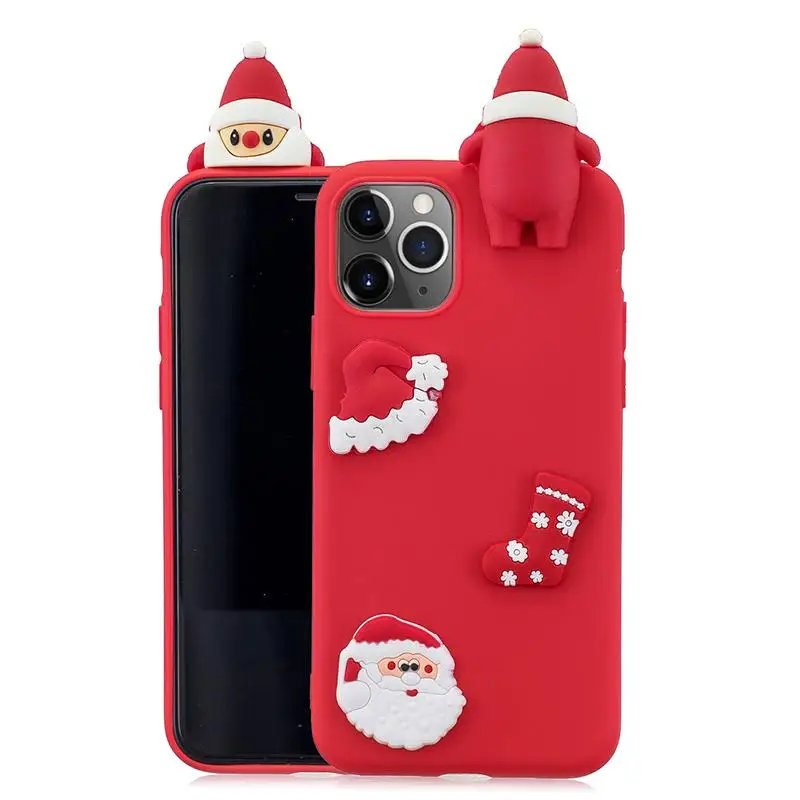 

Christmas Silicone Phone Case Cute Comfortable Shell Shockproof Anti-scratch Soft PC Cover Compatible for iPhone 11 Pro Max
