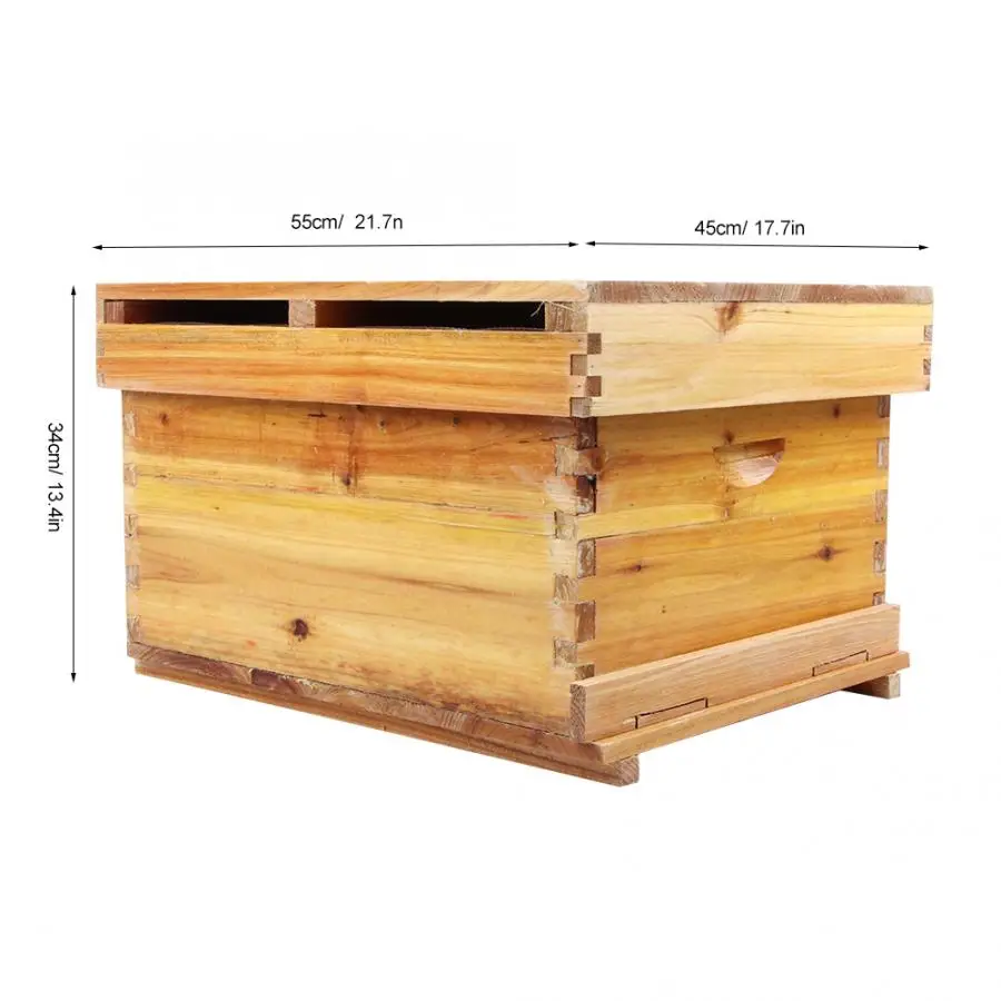 Ящик для пчеловодства, медовый улей, деревянная коробка для пчеловодства, коробка для пчеловодства, 10 рамок, ящик для пчеловодства, набор для пчеловодства
