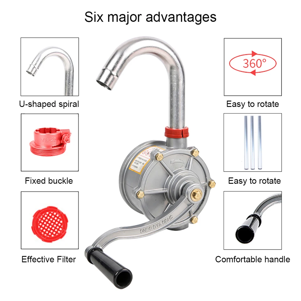 Водяная помпа Алюминиевый насос шиберный насос для бочек для перекачивания биодизеля, дизельного топлива, бензина, масла и керосина. 25