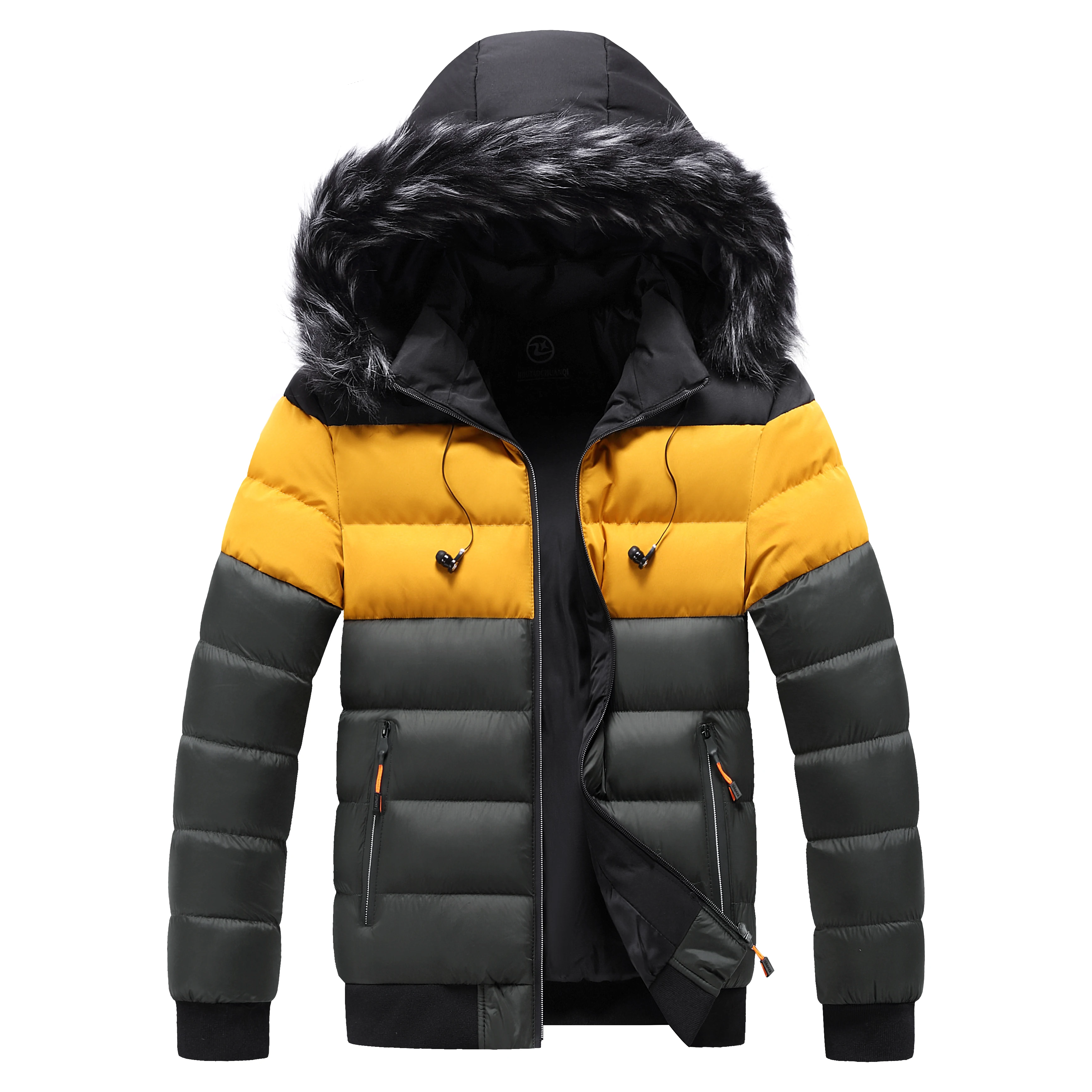 Winter Mens Bomber Jackets Casual Male Outwear Big Pocket Thick Warm Windbreaker Outdooor Fur Hooed Coats Brand Clothing | Мужская
