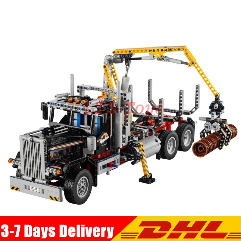 

In-Stock 1338 Pcs Mechanical Serie The Logging Truck Set Children Building Blocks Bricks Toys Model 20059 9397