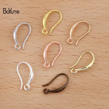 

BoYuTe (50 Pieces/Lot) 8*14.5MM Metal Brass Ear Hook Earring Accessories Diy Handmade Jewelry Findings Components