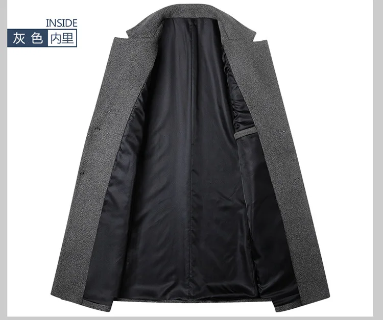 Повседневное шерстяное пальто Мужская Верхняя одежда Тренч мужской AliExpress массивный чулок