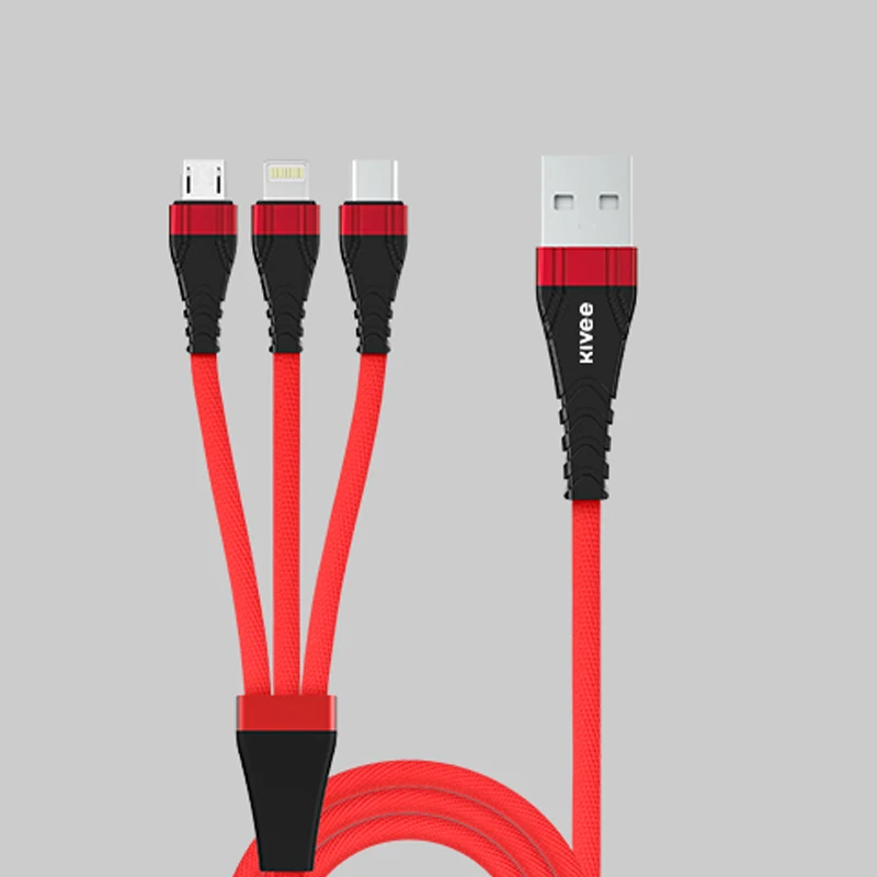 3 в 1 3 А Быстрая зарядка usb type-C кабель для samsung huawei телефонный кабель Micro USB кабель для Xiaomi для iPhone кабели для мобильных телефонов