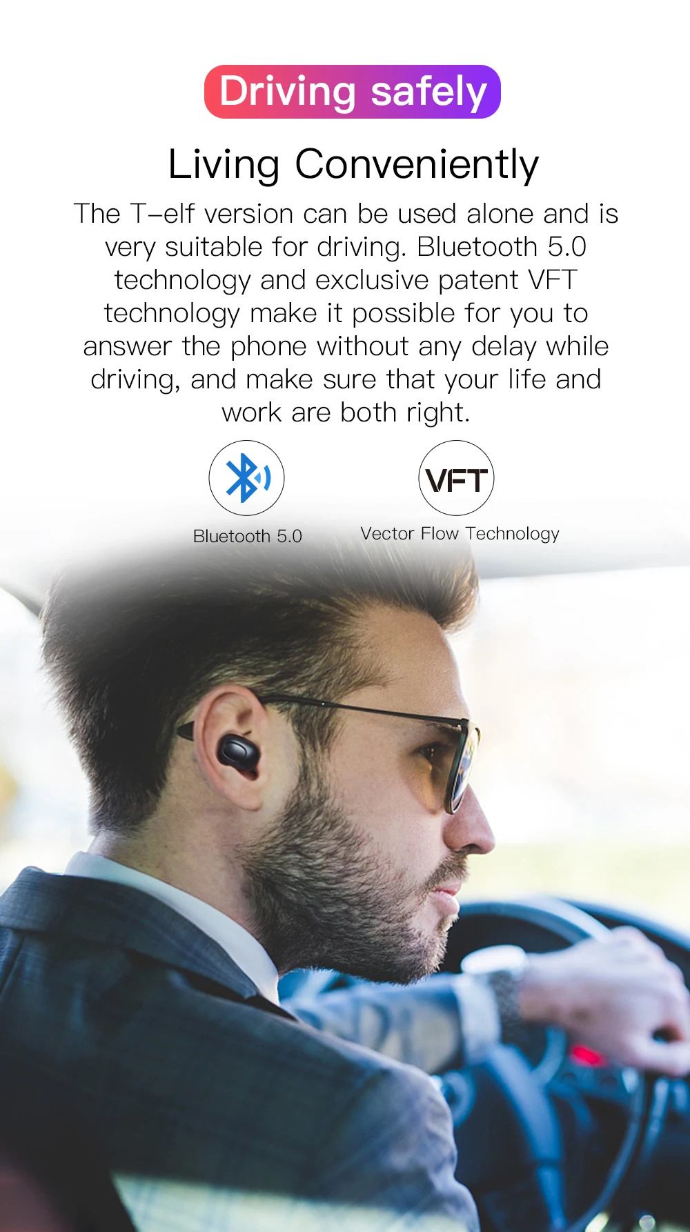T-elf mini TWS наушники Bluetooth 5,0 Спортивная гарнитура Беспроводные наушники с зарядным устройством для телефонов