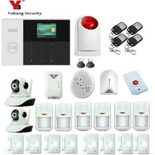 Yobang безопасности приложение управление сенсорный экран 433 МГц GSM и wifi DIY умная домашняя охранная система сигнализации комплекты+ IP камера+ дымовая сигнализация