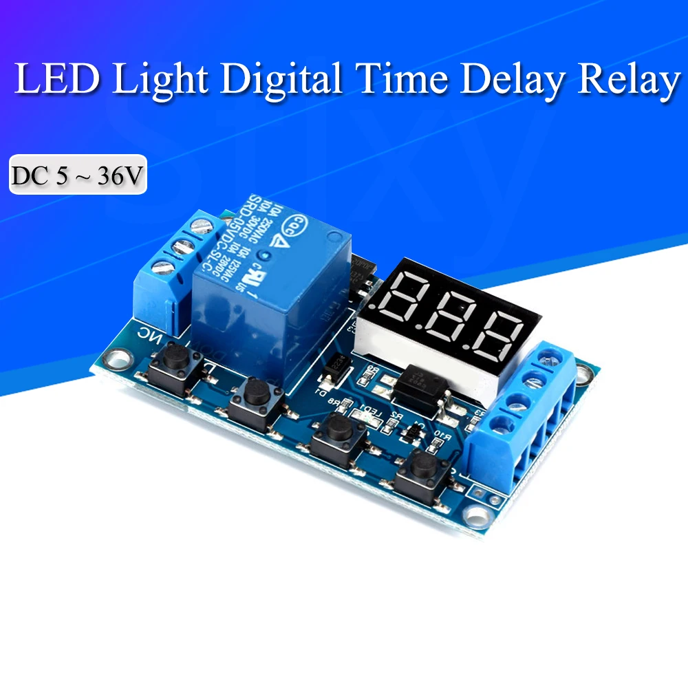 DC 5V 12V 24V LED Light Digital Time Delay Relay Trigger Cycle Timer
