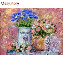

GATYZTORY 60x75cm Frameless painting by numbers Flowers On Canvas pictures by numbers Home Decoration DIY For Unique Gift