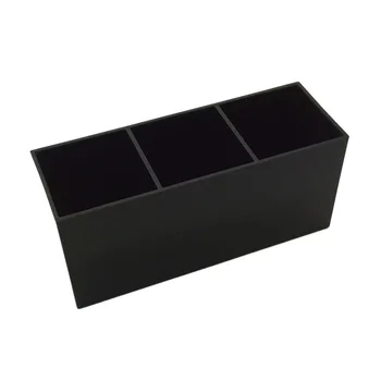 

3-Slot Makeup Brush Holder Acrylic Cosmetics Brush Organizer for Desktop Dresser