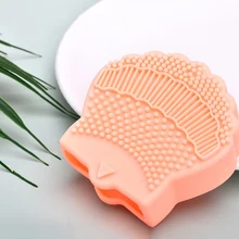 Силиконовая Кисть для макияжа очищающее средство 3 в 1 косметическая щетка очиститель Мягкая прочная щетка для макияжа чистящий коврик