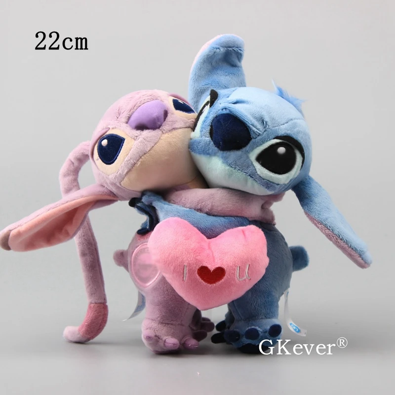 Love Stitch 18 Стич каваи Стич плюшевая кукла Игрушка Аниме Лило и Стич мягкая плюшевая Стич скрумп детские игрушки Рождественский подарок - Цвет: Love Stitch