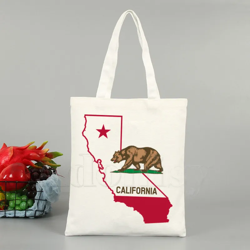 California Registry винтажная с принтом Калифорнийский медведь многоразовая сумка для