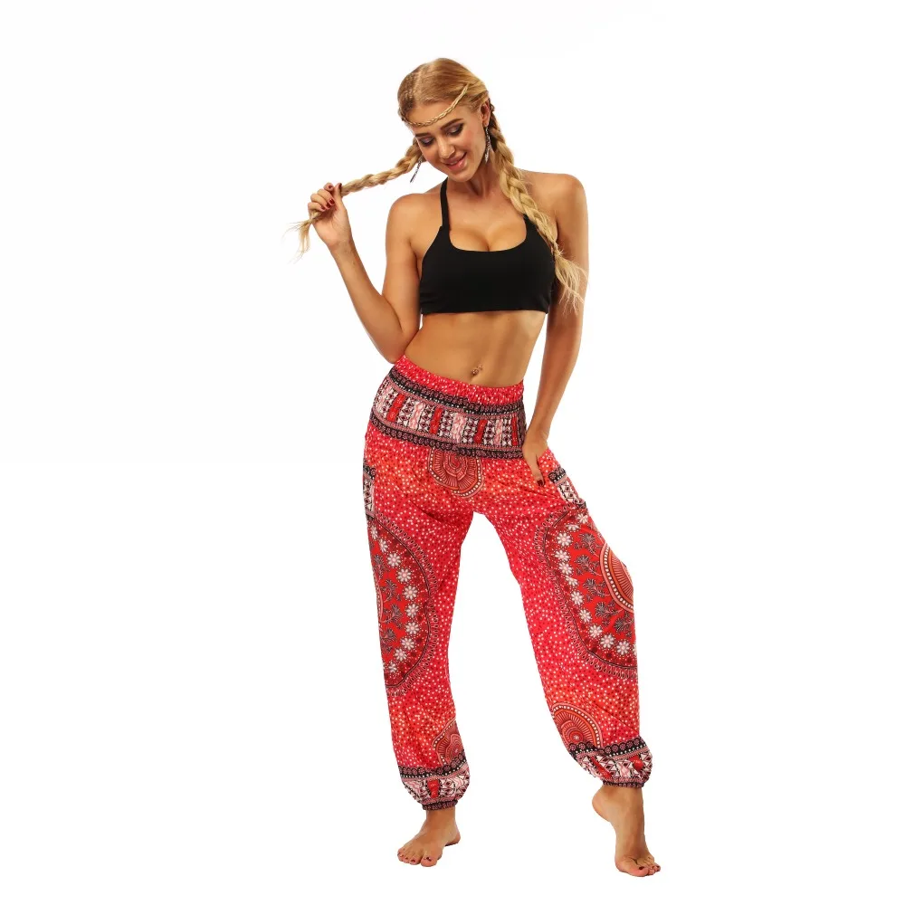 TL006- Red round circle wide leg loose yoga pant leggings (3)