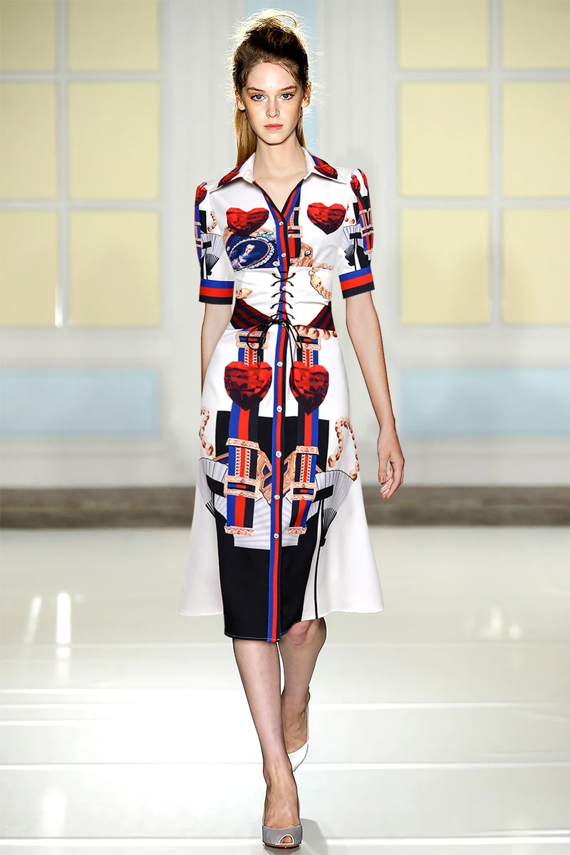 art deco print dress