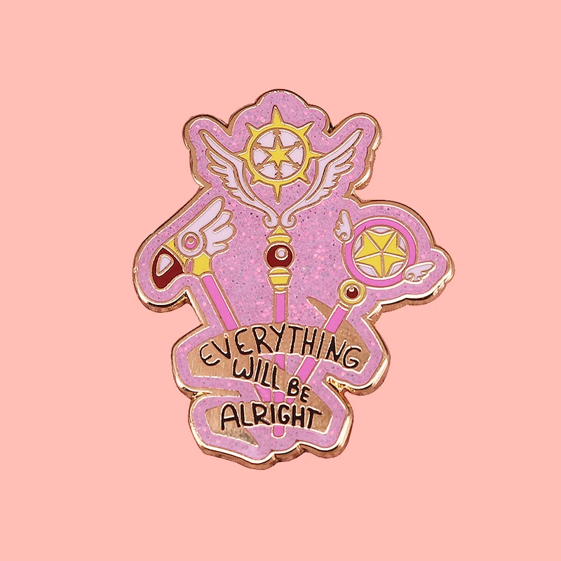 Все будет в порядке эмалированная булавка Cardcaptor Sakura непобедимая заклинание