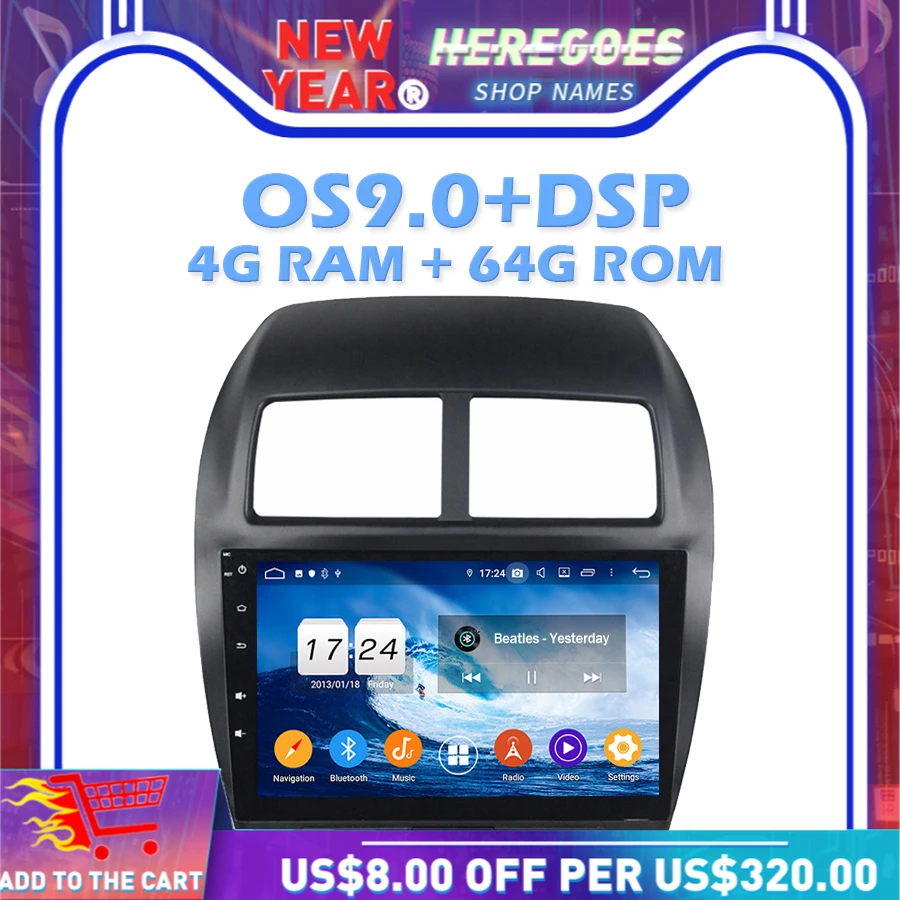 IPS DSP Android 9 0 + 4 Гб 64 ГБ 8 ядро Встроенная память автомобильный DVD плеер Wi Fi 4G Bluetooth