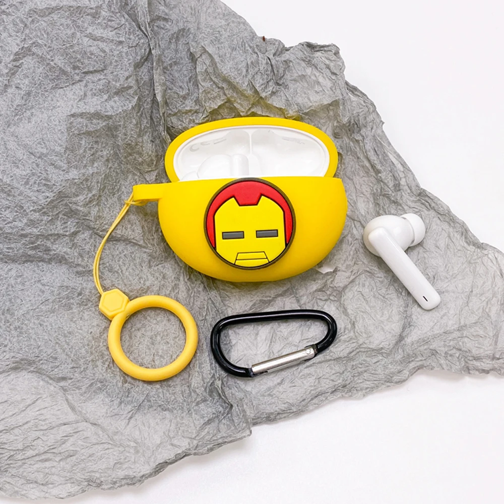 Cute Cartoon Earphone Cover for Huawei Freebuds 4i Case TWS Bluetooth Wireless Headphone Charging Box Case Headset Silicone Case