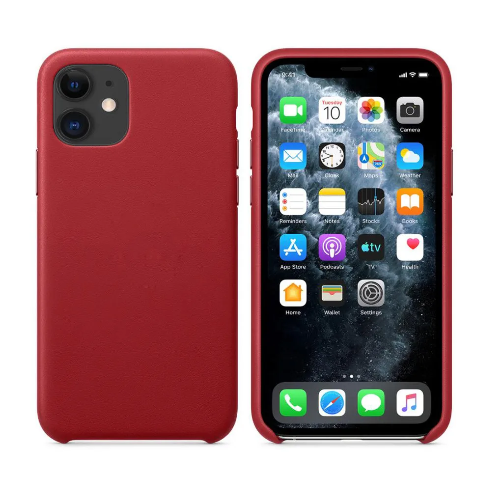 Красный 1:1 Официальный чехол из натуральной кожи для iphone 11 11pro 11pro max чехол из натуральной кожи с розничной посылка из натуральной кожи - Цвет: Красный
