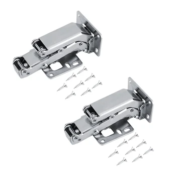 

2Pcs 170 Degree Hydraulic Hinge, Damping Hydraulic Hinge Soft Slow Close for Thick Furniture Cabinet Doors Panels