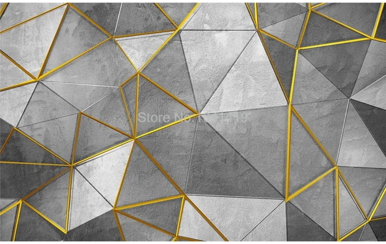 Пользовательские фото обои Современная Абстрактная Геометрическая Золотая линия 3D настенная гостиная спальня дом в скандинавском стиле Декор настенная бумага