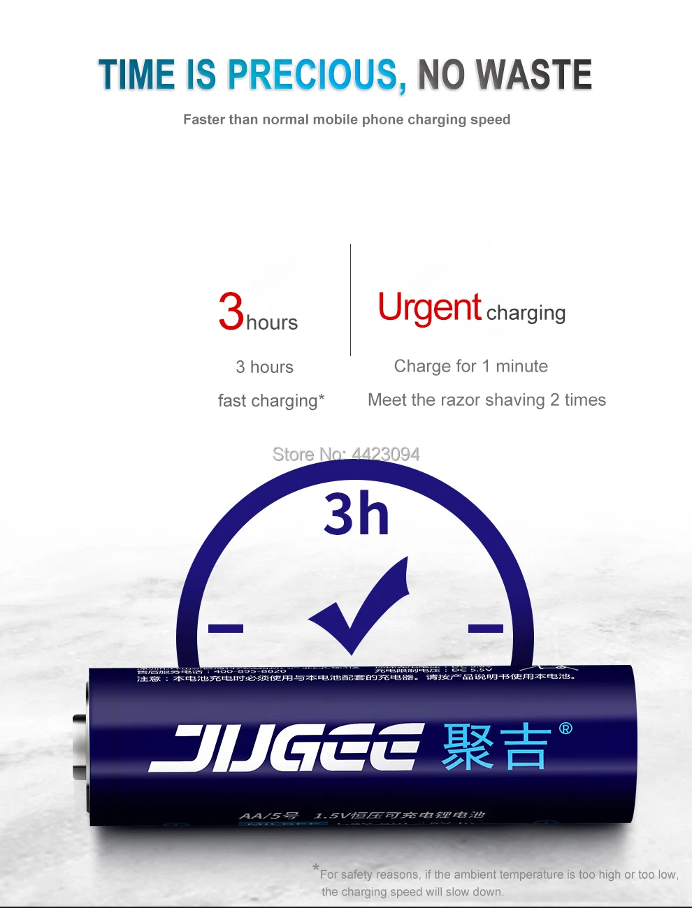 JUGEE 1,5 v 3000mWh AA перезаряжаемый литий-полимерный литиевый аккумулятор последняя технология обновления