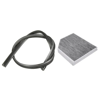 

2PCS 24 Inch 6mm Frame Windshield Wiper Blade Refill Car Bus Silicone Universal with Cabin Air Filter