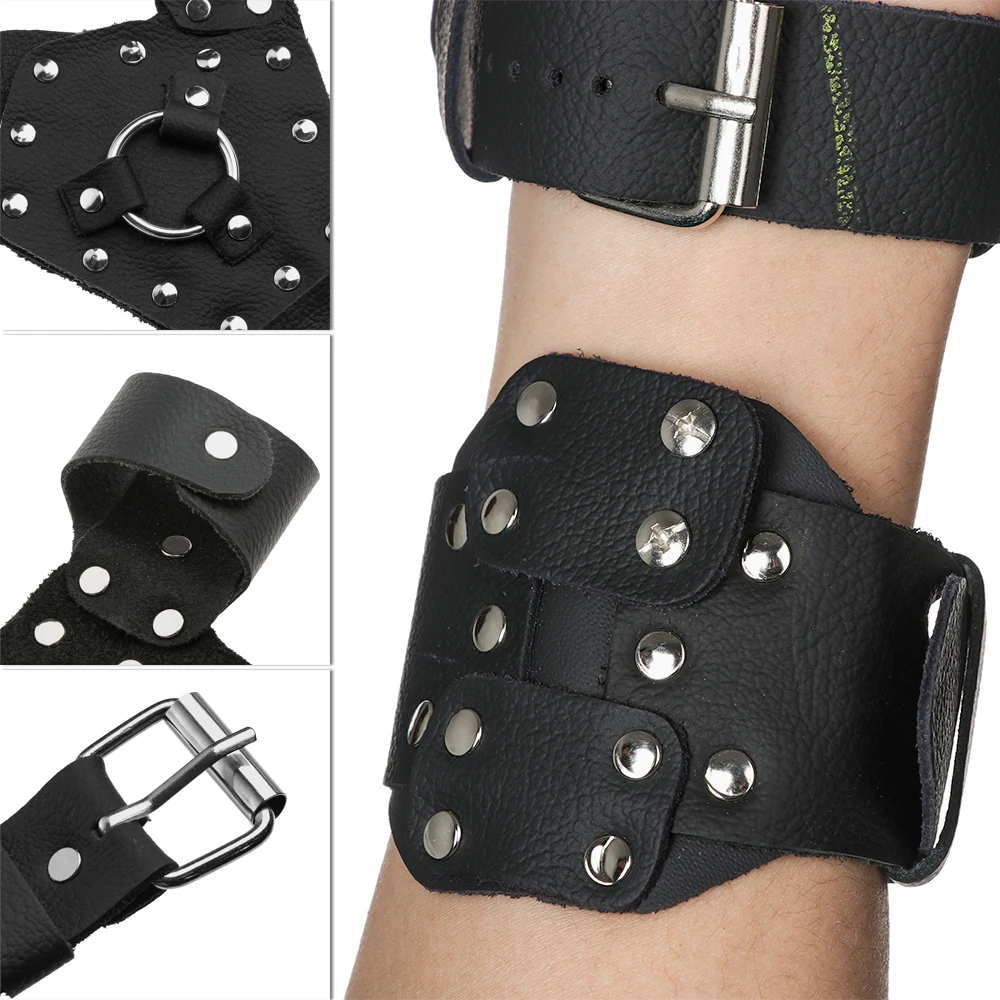 1 PC Fishing Bracers Archery Bow Protective Gloves Leather Durable Hand Slingshot Catapult Left/Right Hand Outdoor Shooting Spor