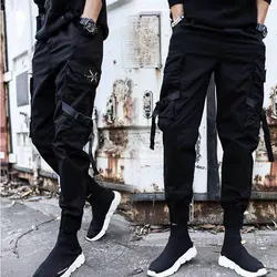 2019 повседневные брюки мужские черные тонкие мужские штаны для бега с боковыми карманами хлопковые камуфляжные мужские брюки